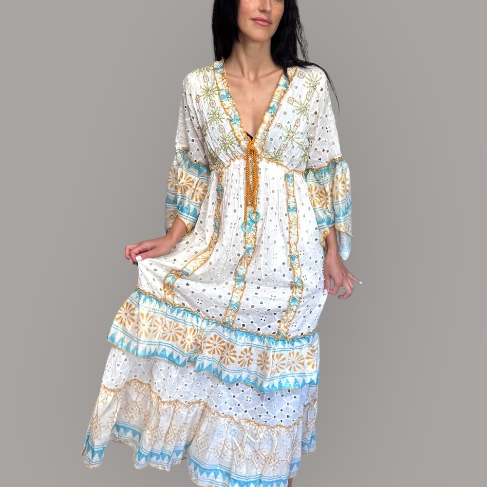 PAPA PIA Bohemian Lux Resort Maxi Dress